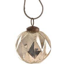 Silver Round Cut Christmas Hanging